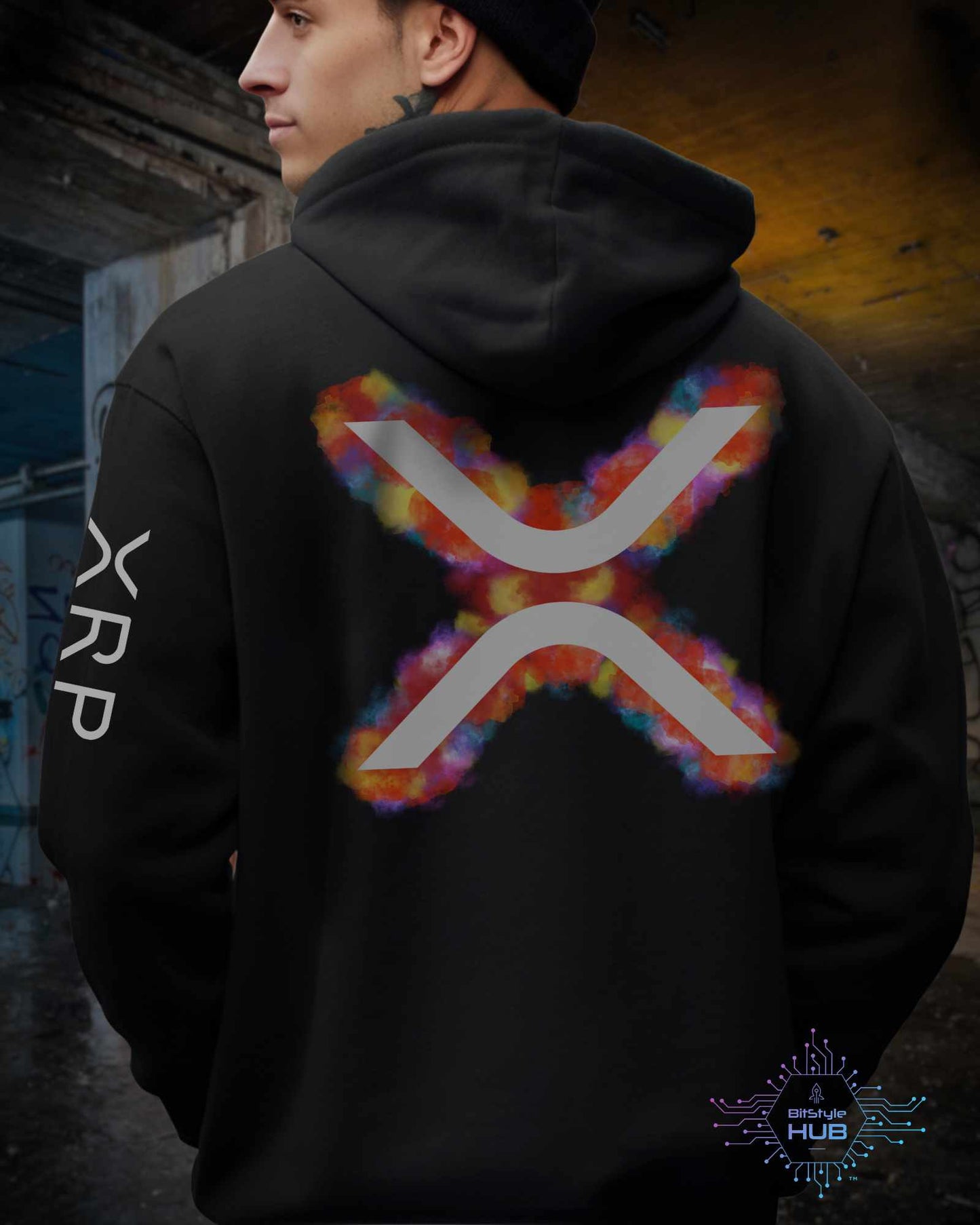 XRP 'Phoenix Rising X' Hooded Sweatshirt - Unisex Crypto Apparel