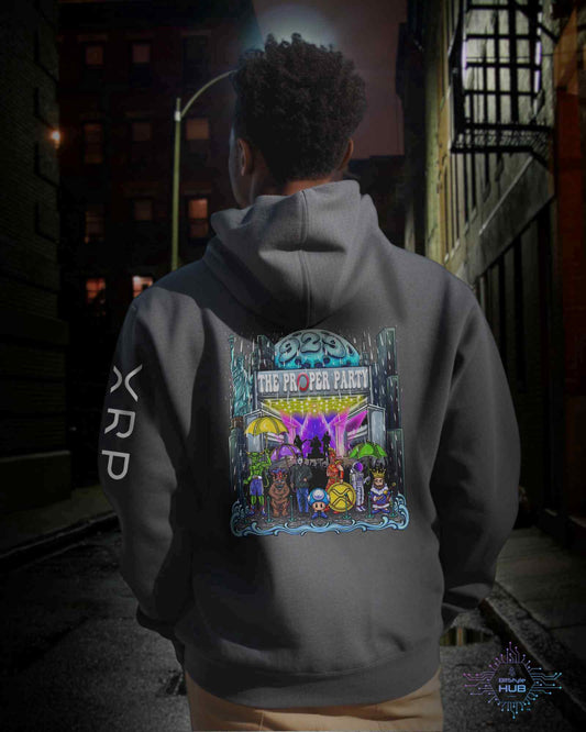 XRP '929 Proper Party' Hooded Sweatshirt - Unisex Crypto Apparel
